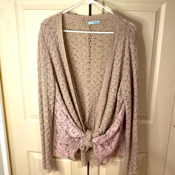 Maurice’s knit cardigan with lace detail - Picture 1 of 4